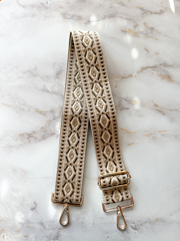 Bag Strap - Tan Diamond 2"