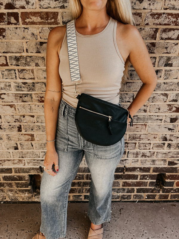 Celine Leather Crossbody Bag - Black