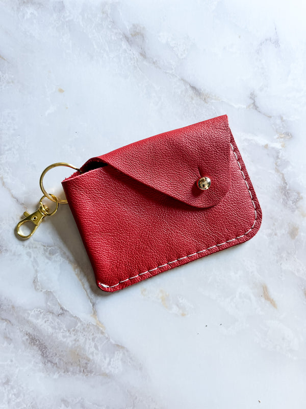Mini Keychain Wallet - Cherry