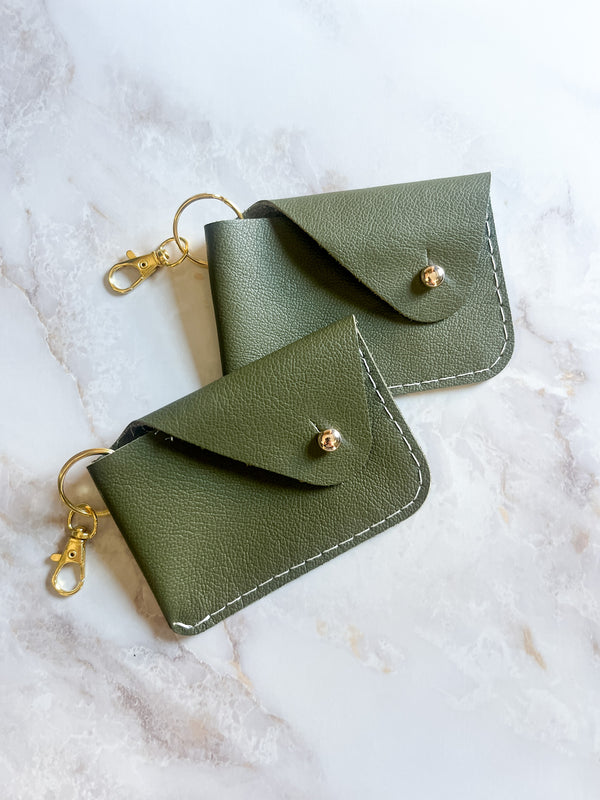 Mini Keychain Wallet - Olive