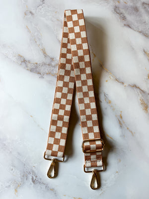 Bag Strap - Caramel Checker 1.5”