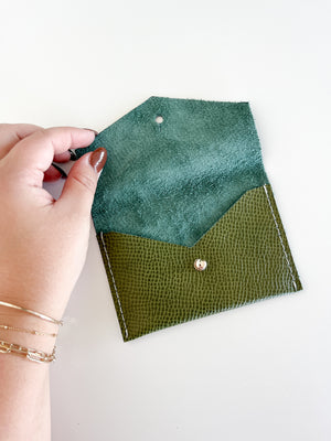 Leather Card Wallet - Jungle