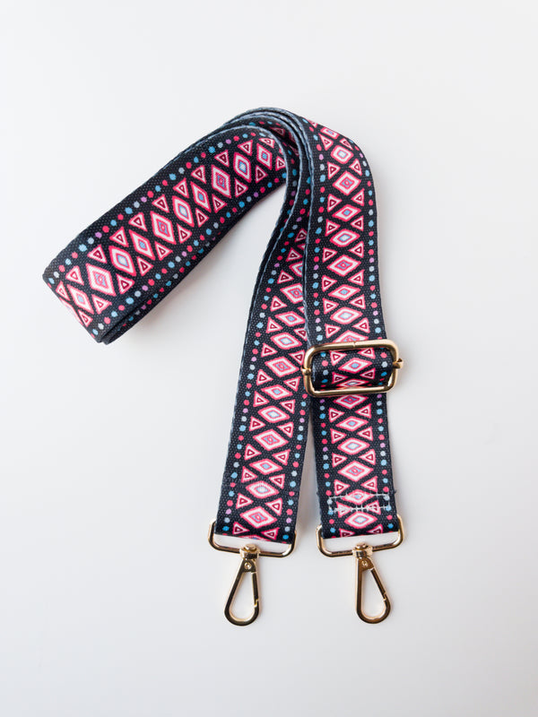 Bag Strap - Pink Geo