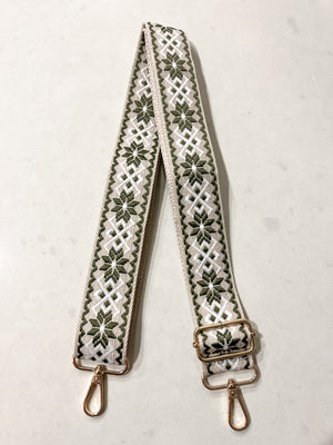 Bag Strap - Olive Star 1.5"