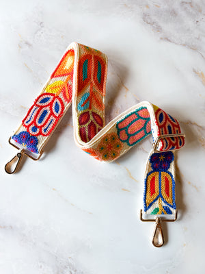 Bag Strap - Floral Embroidered 2"