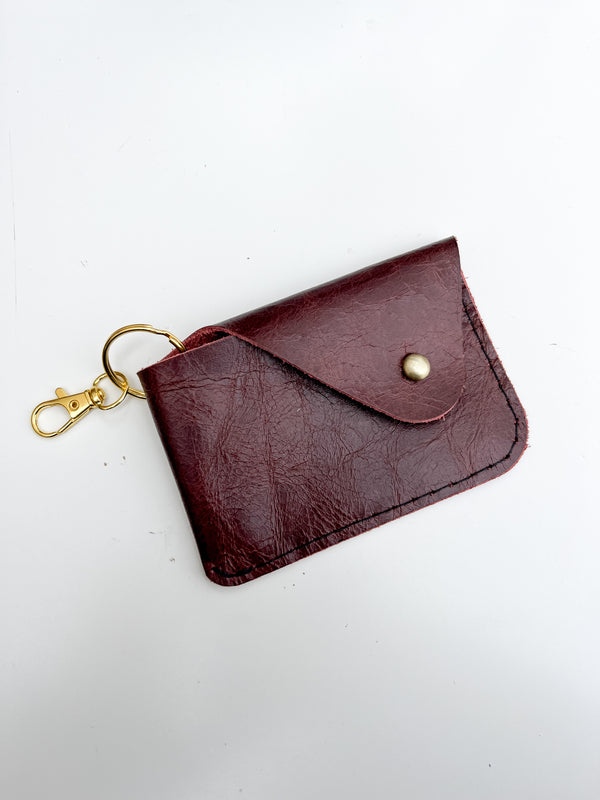 Mini Card Carrier - Cranberry