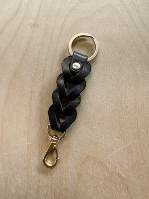 Braided Leather Keychain