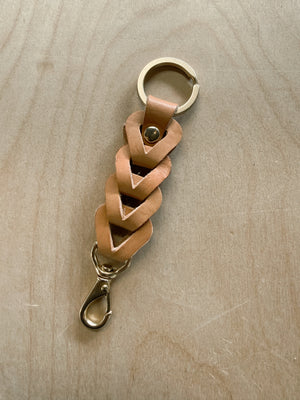 Braided Leather Keychain