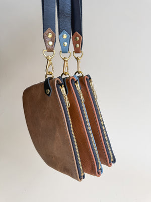 The Roadie Leather Wristlet, Brown Collection