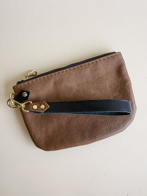 The Roadie Leather Wristlet, Brown Collection