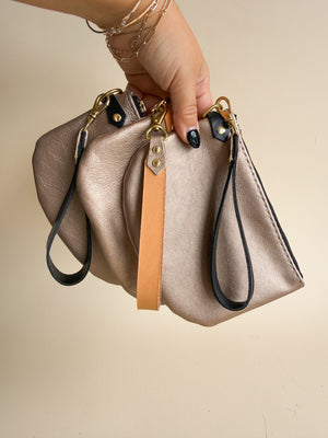 The Roadie Leather Wristlet, Champagne Collection