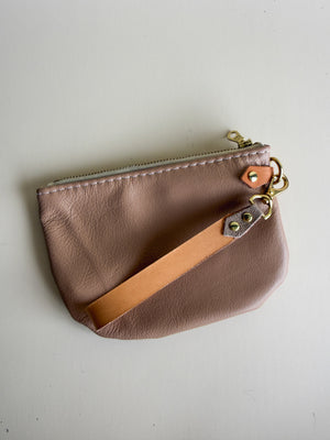 The Roadie Leather Wristlet, Champagne Collection