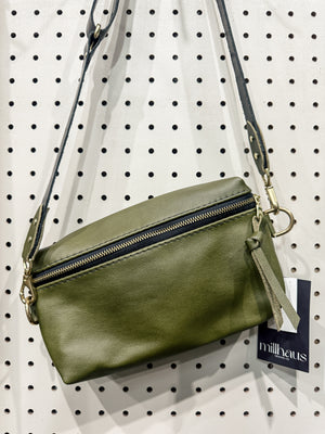 Shania Leather Sling Bag - Avocado