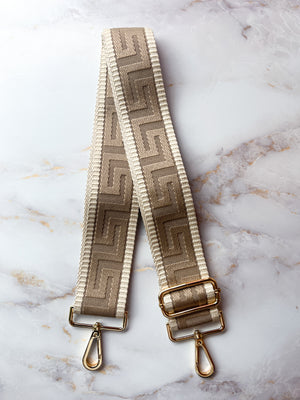 Bag Strap - Tan Imprint 2"