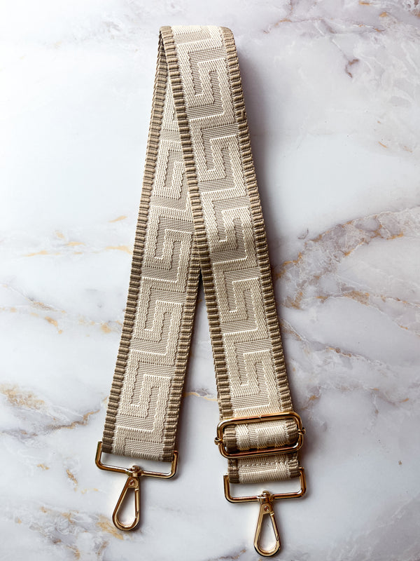 Bag Strap - Cream Imprint 2"