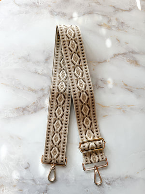 Bag Strap - Tan Diamond 2"