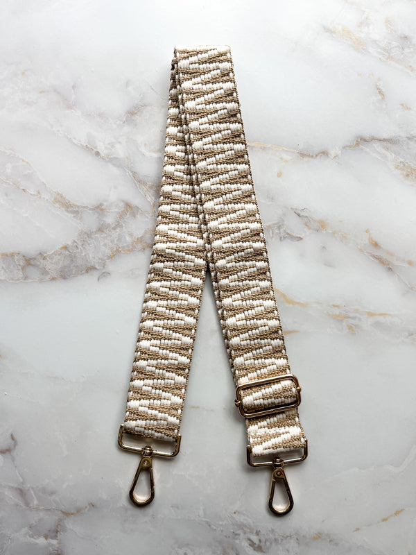 Bag Strap - Tan Woven