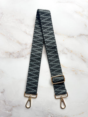 Bag Strap - Charcoal Woven Z