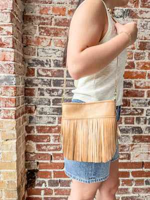 Reba Mini Bucket Bag - Fringe Butterscotch