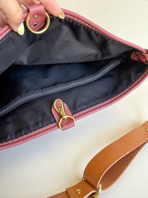 Wynonna Leather Tote Bag - Dusty Rose