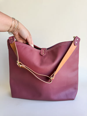 Wynonna Leather Tote Bag - Dusty Rose