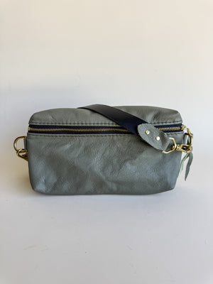 Shania Leather Sling Bag w/Strap - Eucalyptus