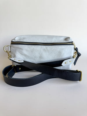 Shania Leather Sling Bag w/Strap - Snow