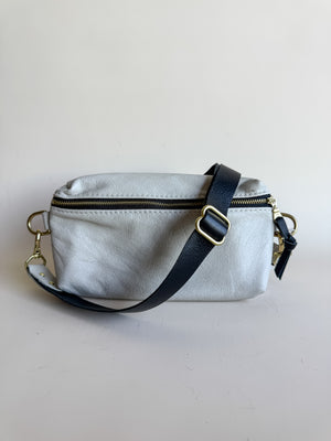 Shania Leather Sling Bag w/Strap - Snow