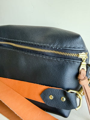 Shania Leather Sling Bag w/Strap - Black ALMOST PERFECT 02