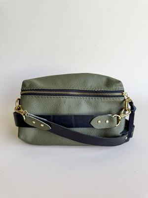 Shania Leather Sling Bag w/Strap - Kale ALMOST PERFECT