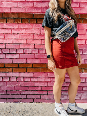 The Shania Clear Stadium Sling Bag - Tan