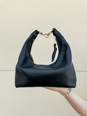 Jo Leather Shoulder Bag - Black