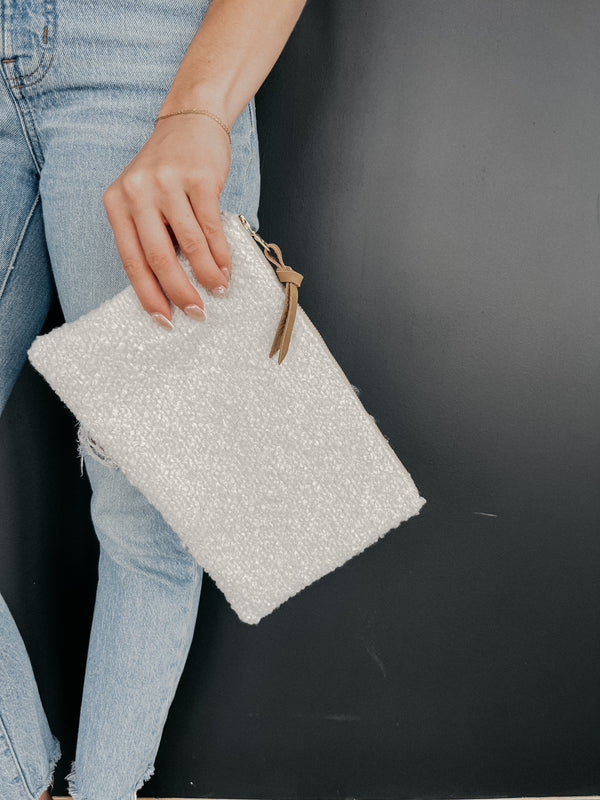 PBxMH Zipper Pouch - White Boucle