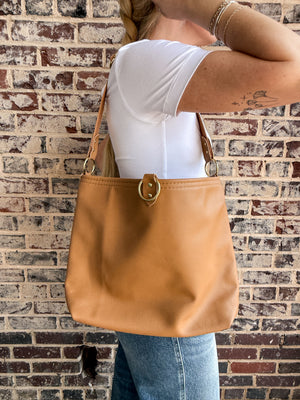 Wynonna Leather Tote Bag - Clay