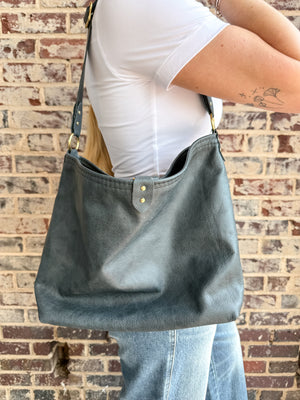Wynonna Leather Tote Bag - Slate