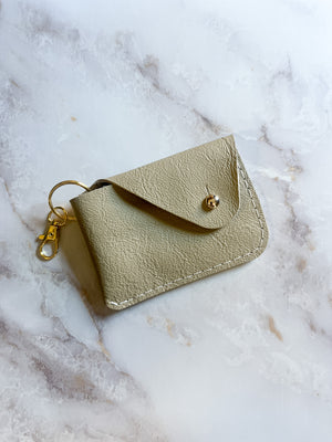 Mini Keychain Wallet - Almond
