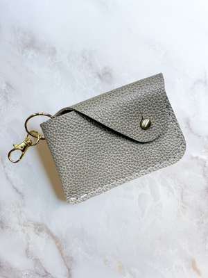Mini Keychain Wallet - Almond Pebble
