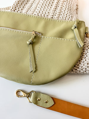 Celine Leather Crossbody Bag - Key Lime