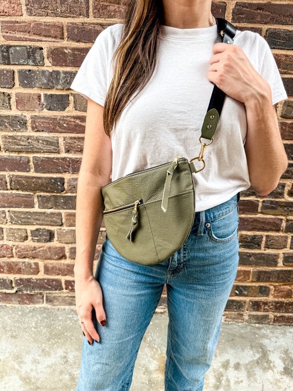 Celine Leather Crossbody Bag - Kale