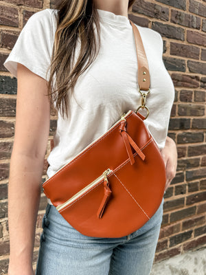 Celine Leather Crossbody Bag - Poppy