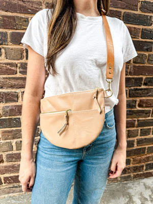 Celine Leather Crossbody Bag - Sand Dollar