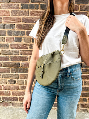 Celine Leather Crossbody Bag - Kale