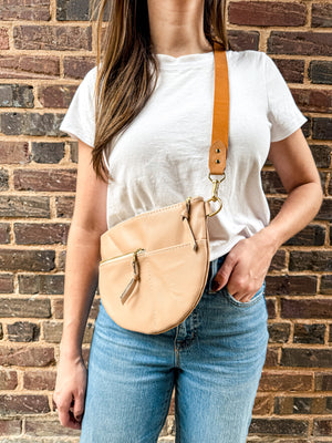 Celine Leather Crossbody Bag - Sand Dollar