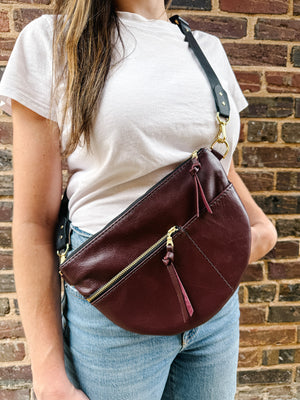 Celine Leather Crossbody Bag - Fig