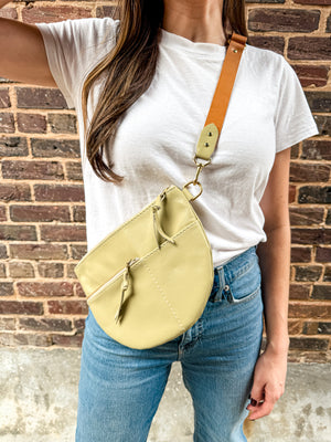 Celine Leather Crossbody Bag - Key Lime