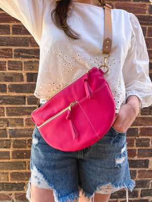 Celine Leather Crossbody Bag - Dragonfruit