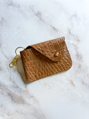 Mini Keychain Wallet - Croc