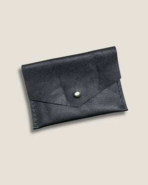 Leather Card Wallet - Black