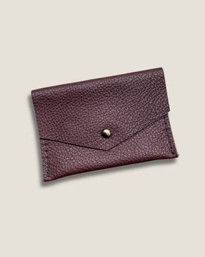 Leather Card Wallet - Bordeaux