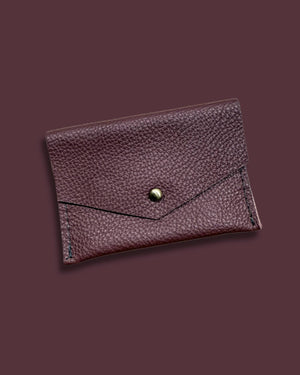 Leather Card Wallet - Bordeaux
